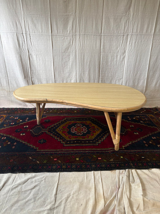 Rattan Kidney Coffee Table