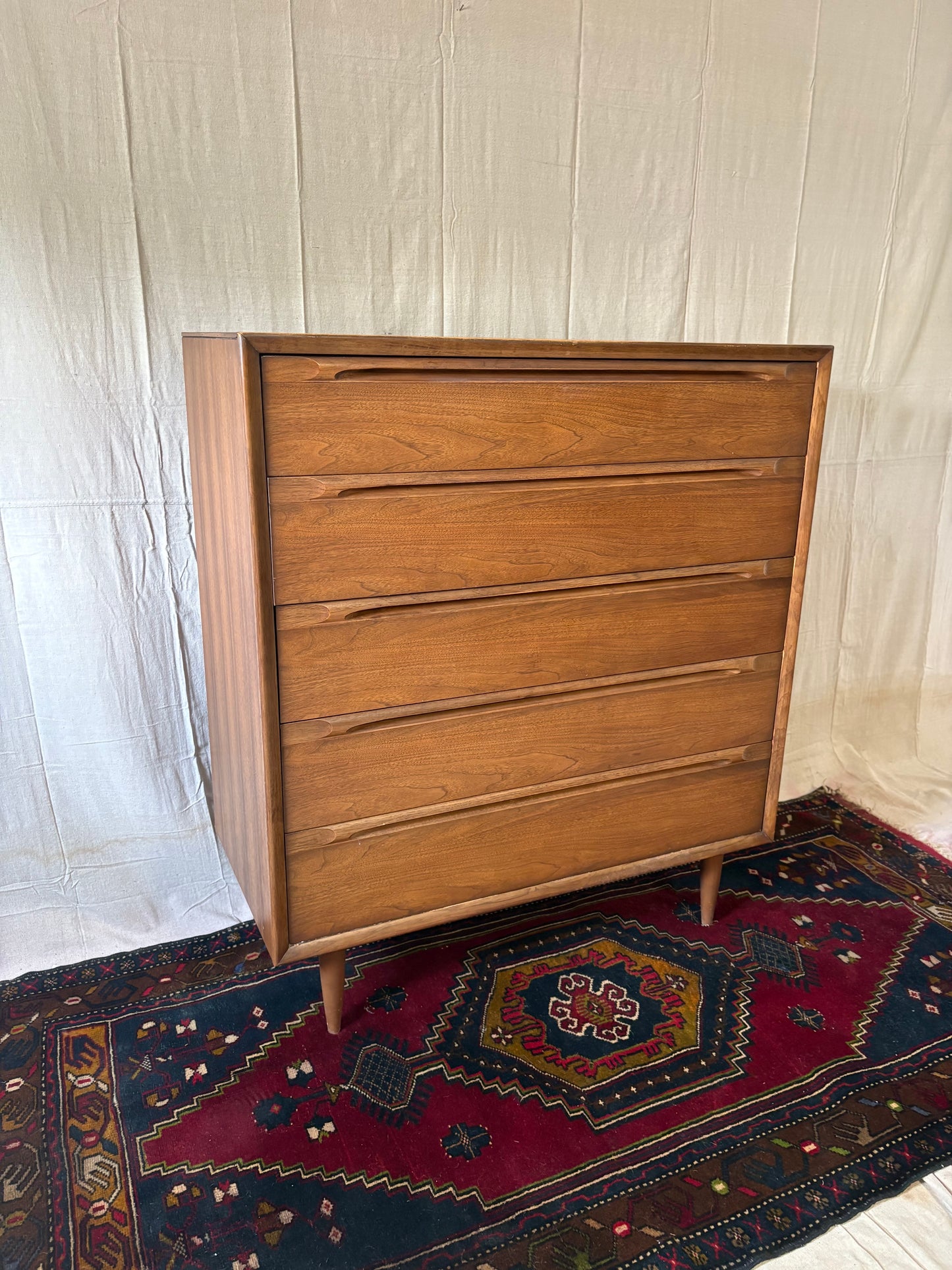 MCM Walnut Tall Chest