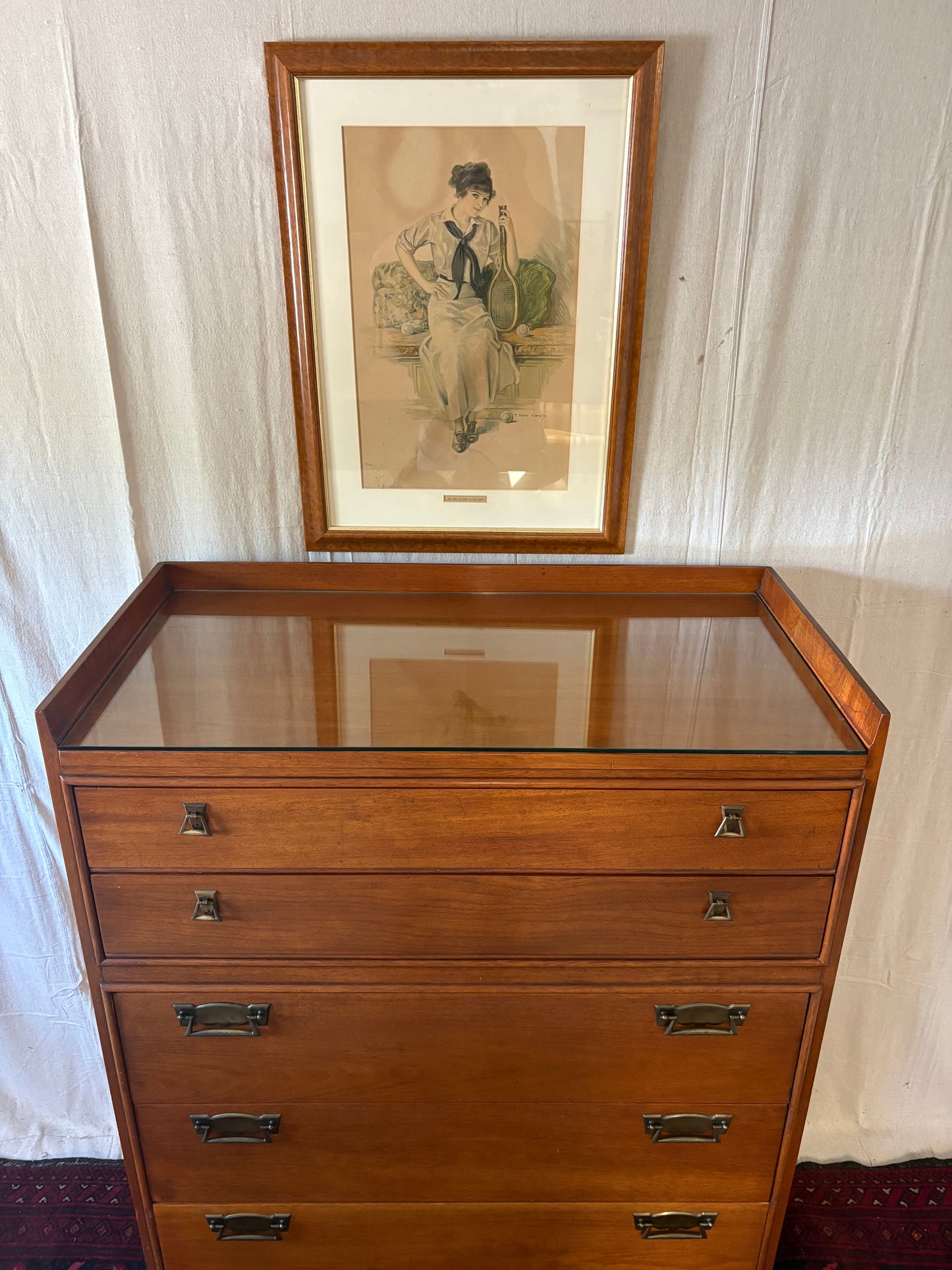 Walnut MCM Tall Chest