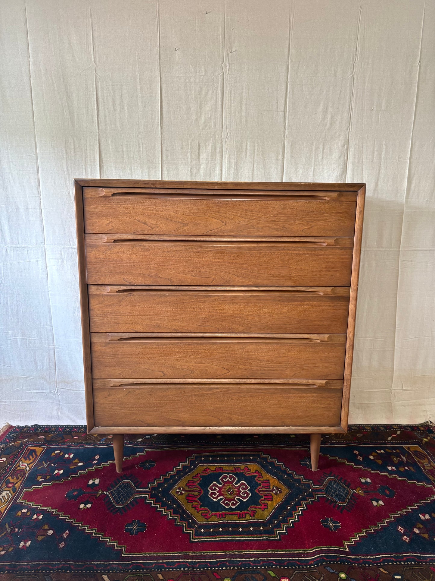 MCM Walnut Tall Chest