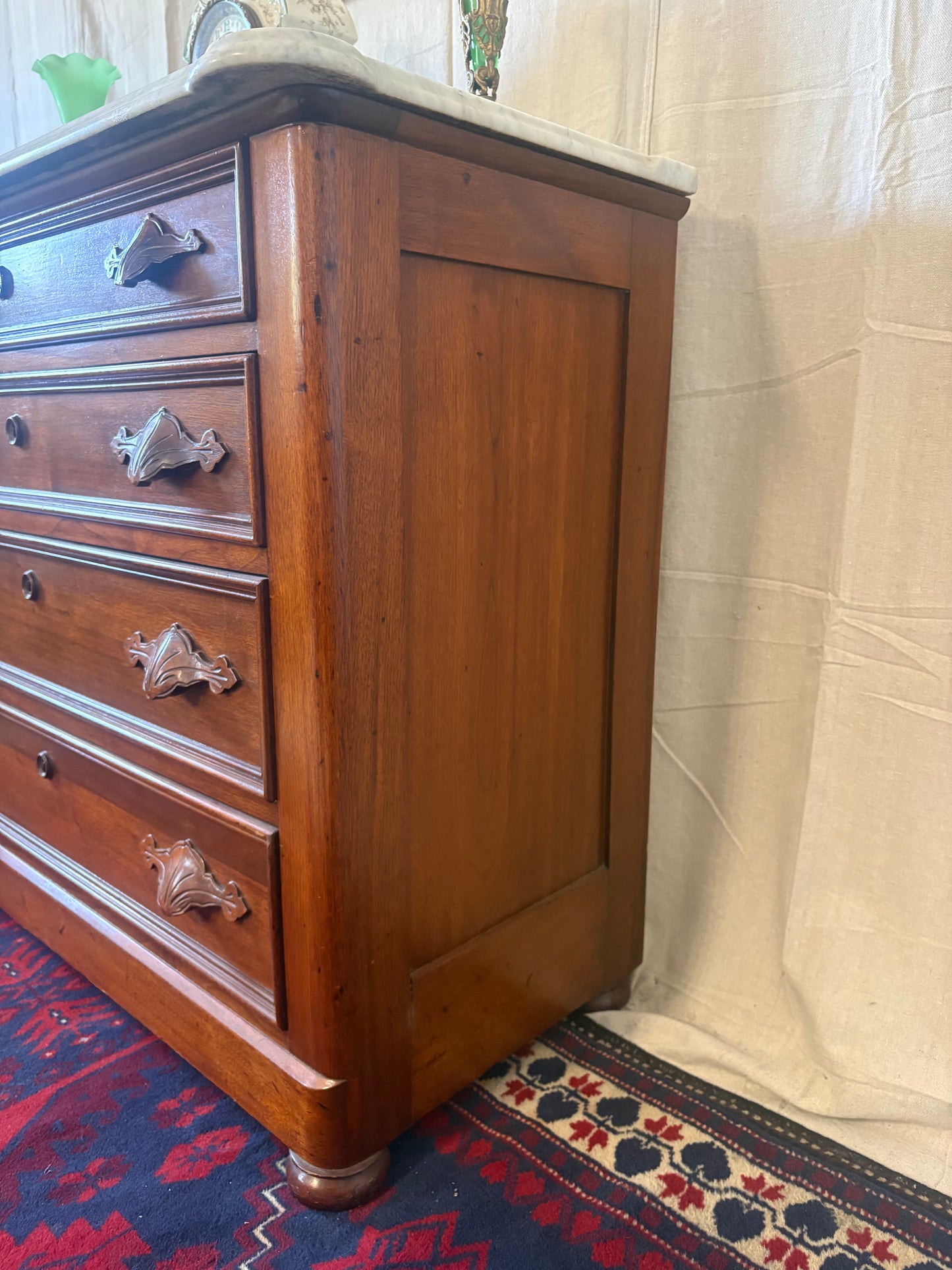 Antique Marble Top Chest of Drawers