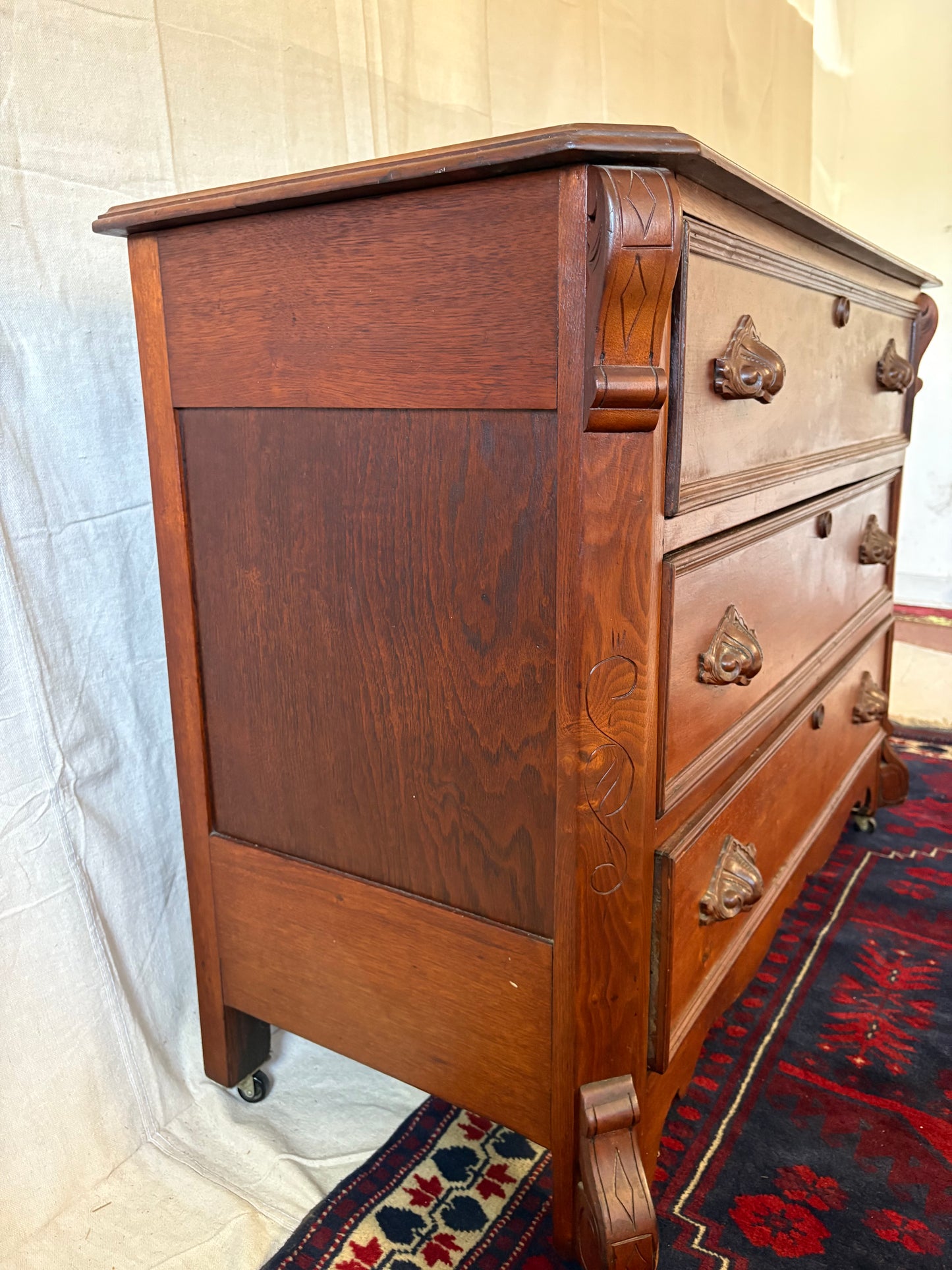 Walnut Eastlake Dresser