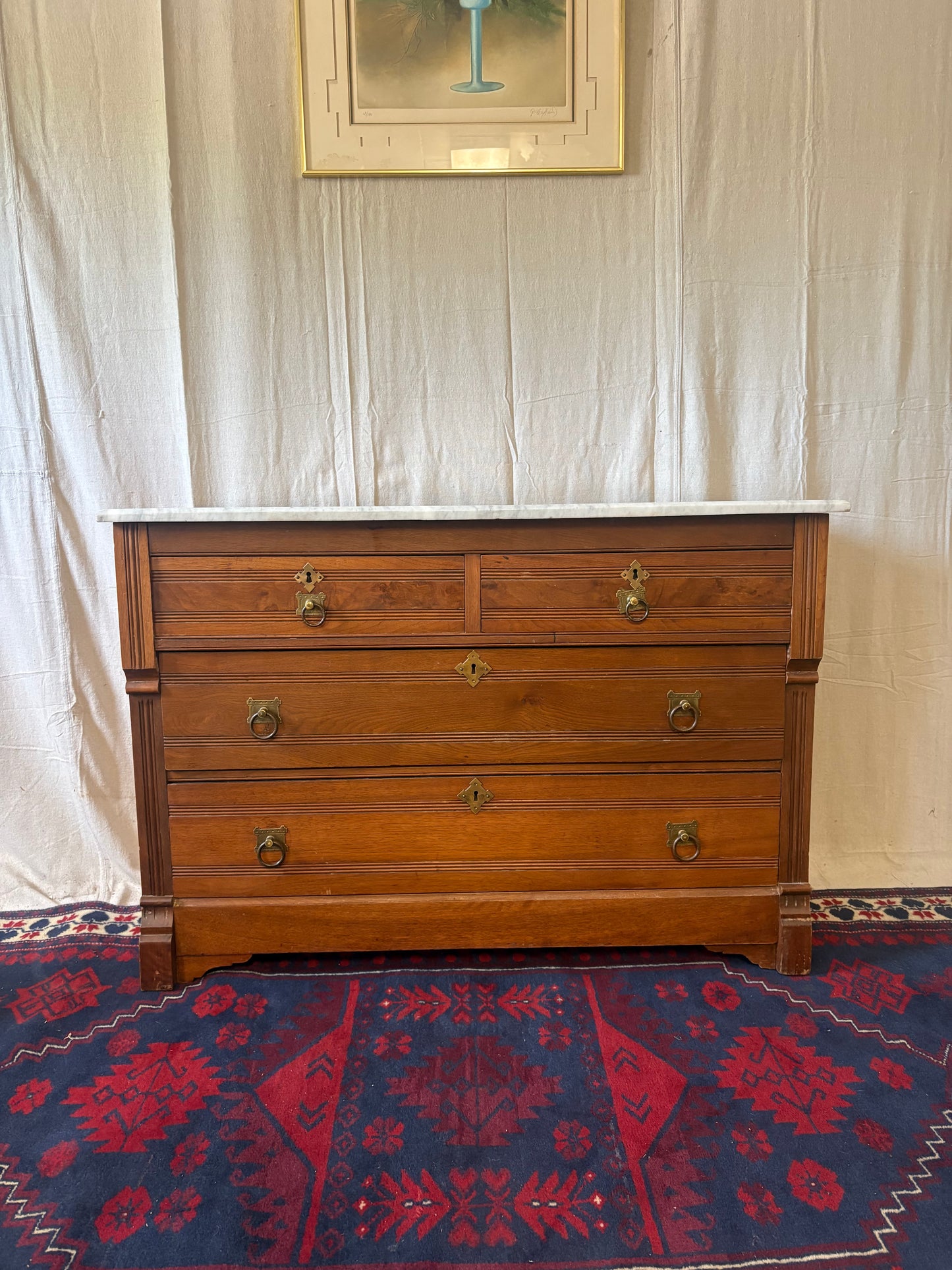 Marble Top Chest of Drawers