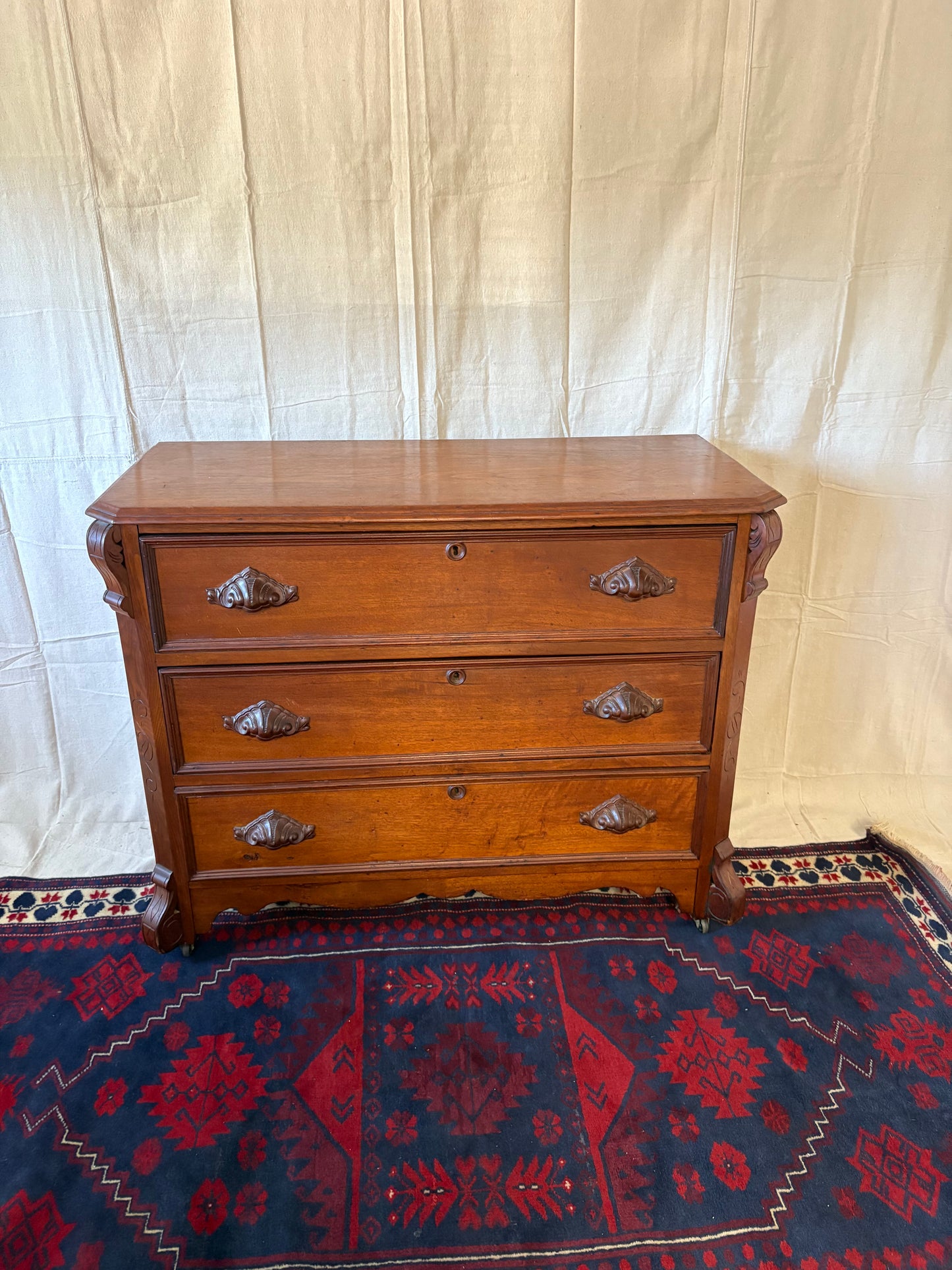 Walnut Eastlake Dresser