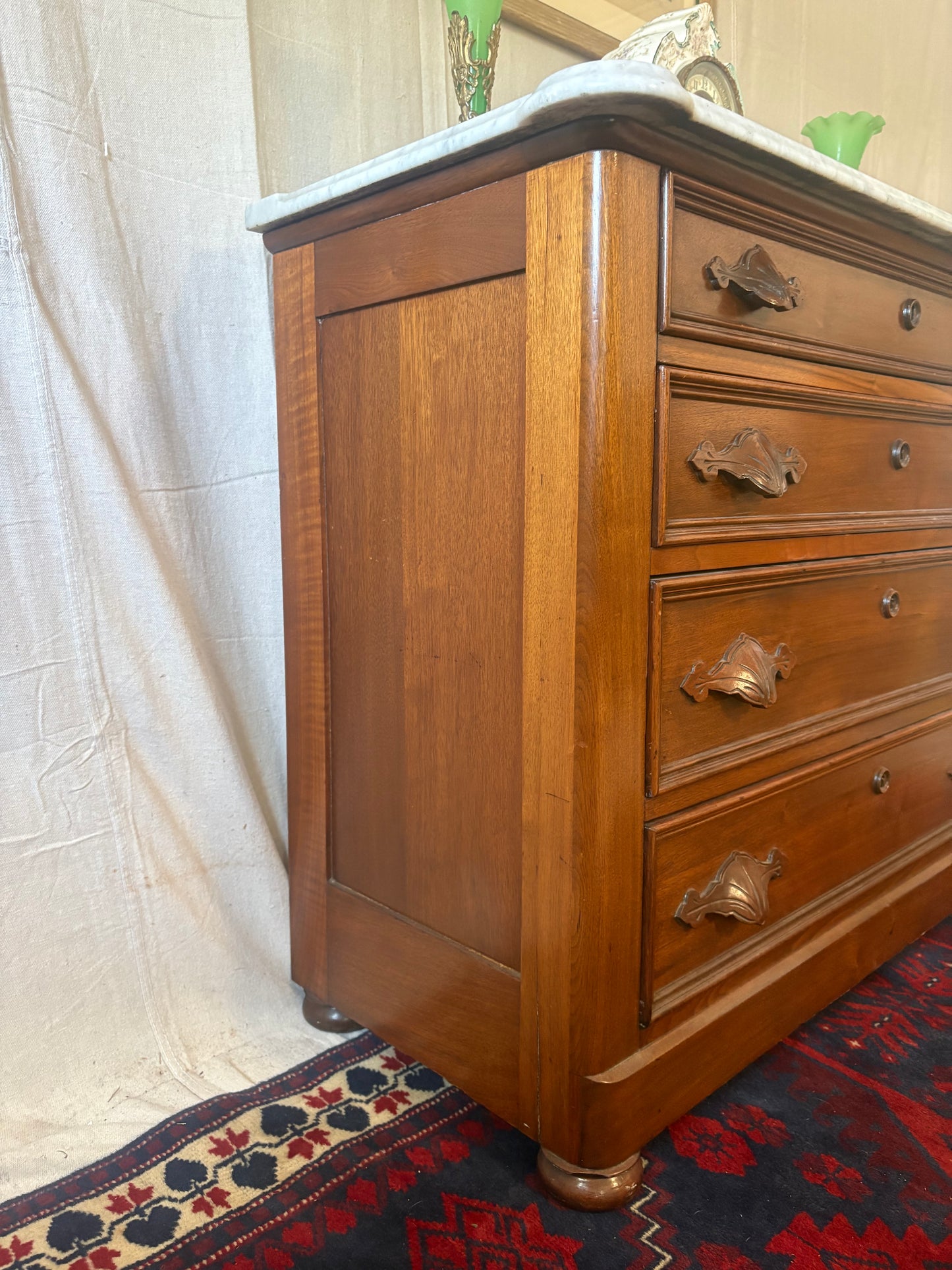 Antique Marble Top Chest of Drawers