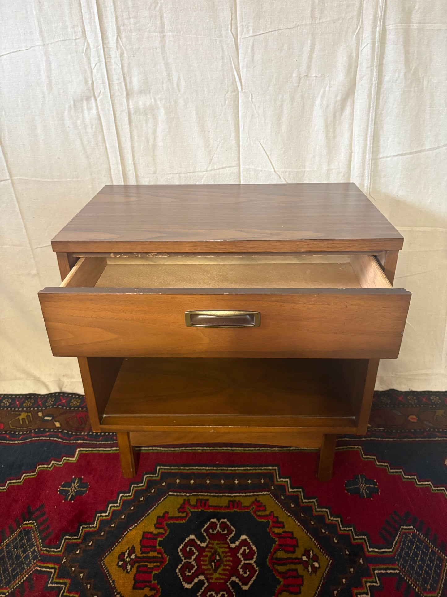 MCM Brass-Pull Nightstand