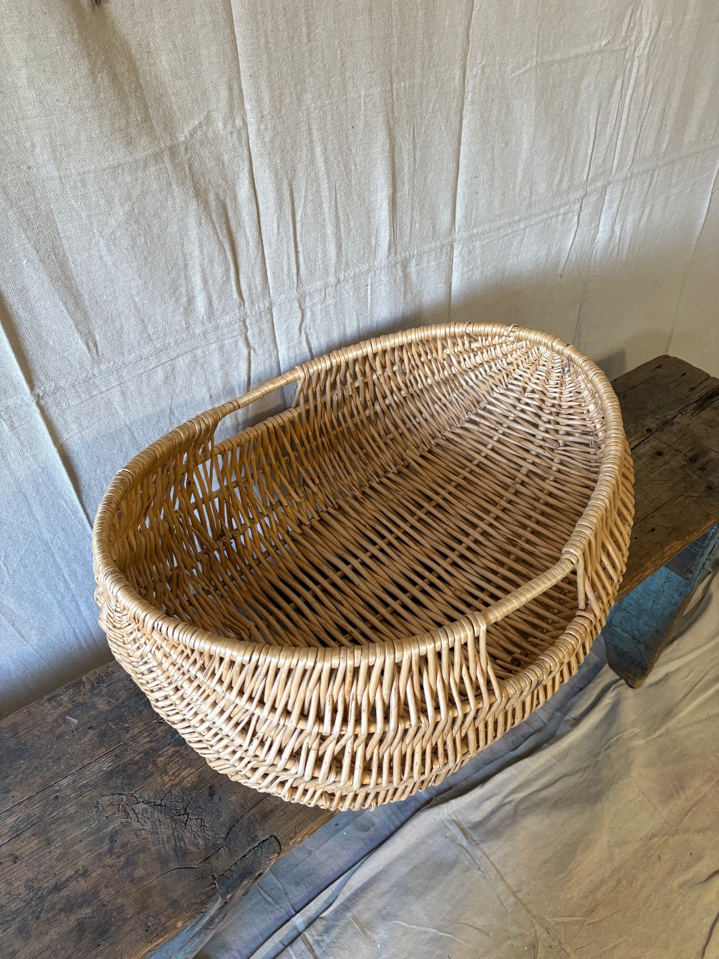 Vintage Woven Reed Basket