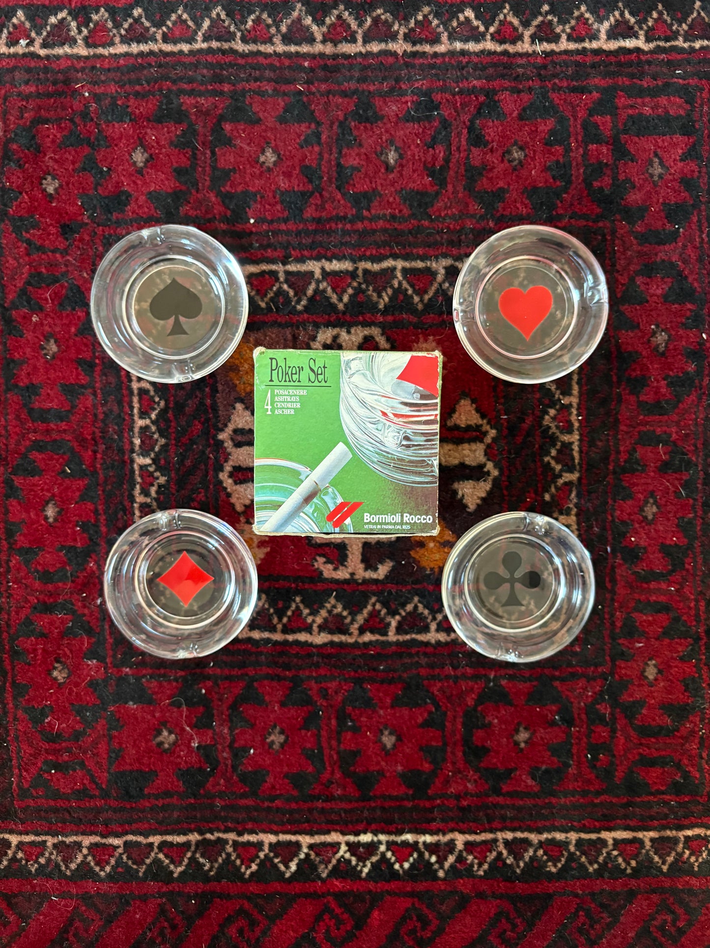 Bormioli Rocco “Poker Set” Ashtrays
