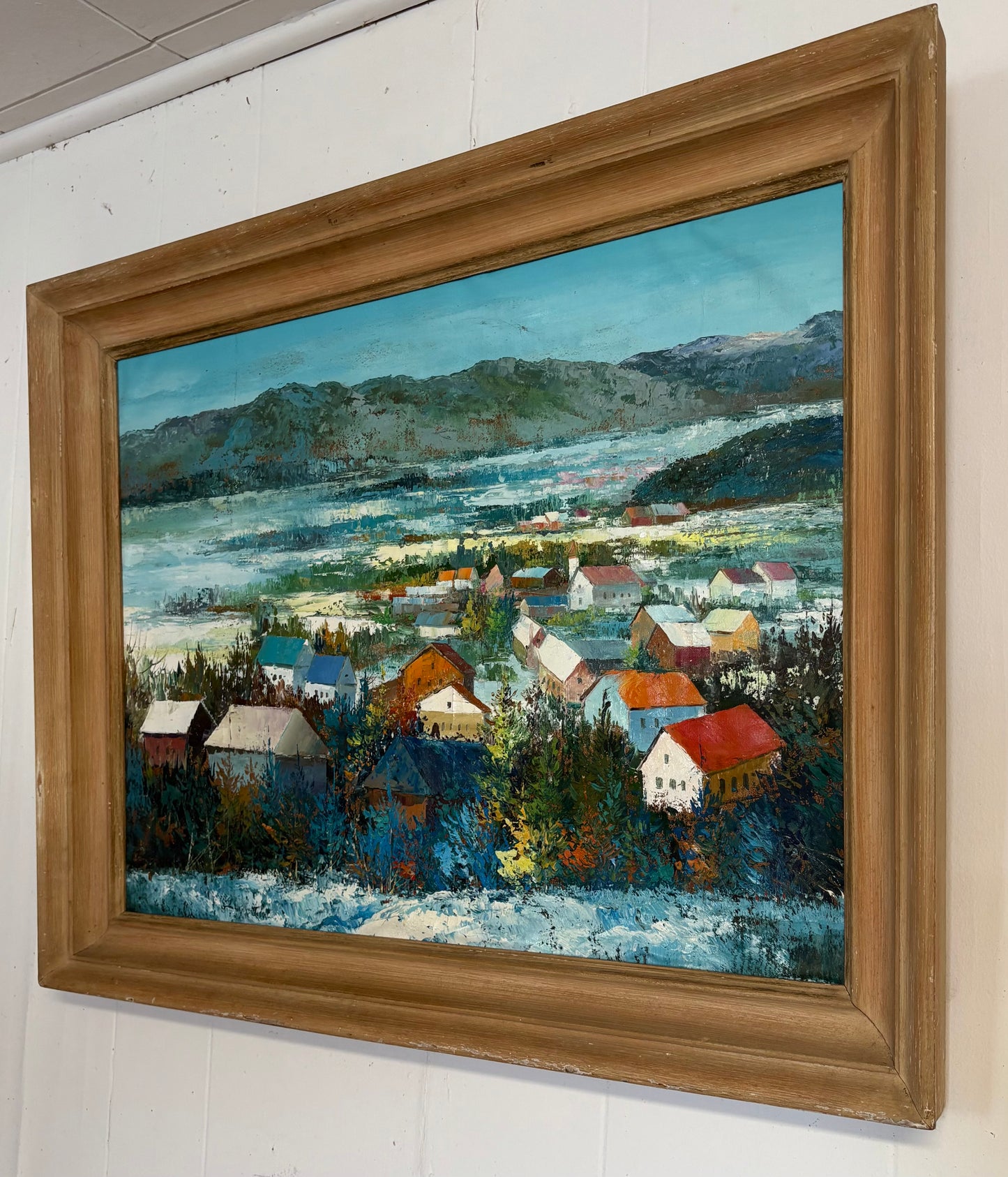 Harbor Town Oil Painting