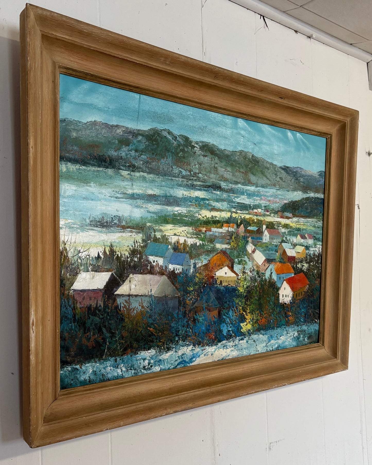 Harbor Town Oil Painting