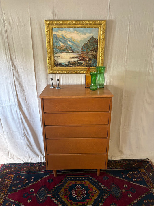 Petite Midcentury Tall Chest