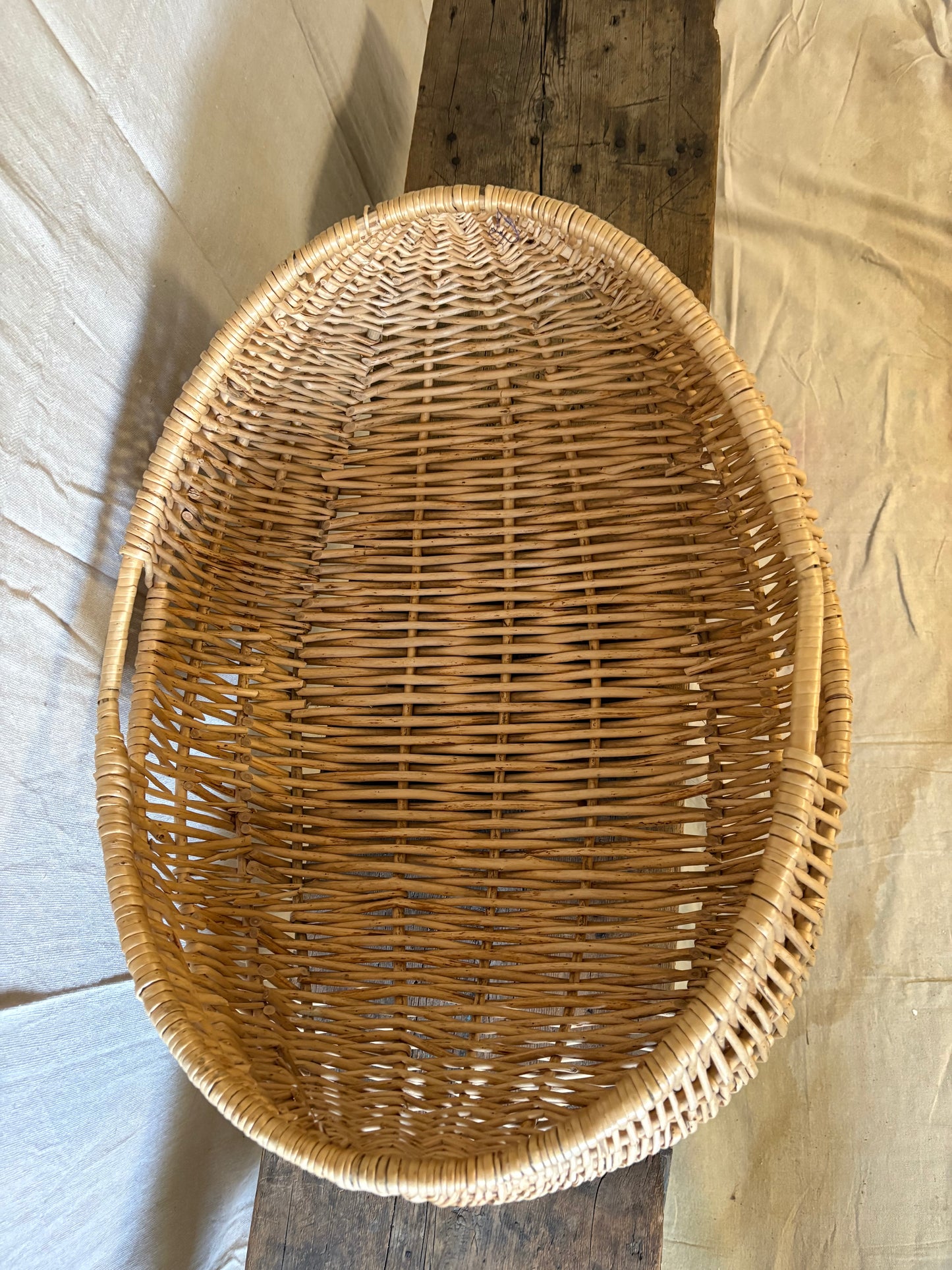 Vintage Woven Reed Basket